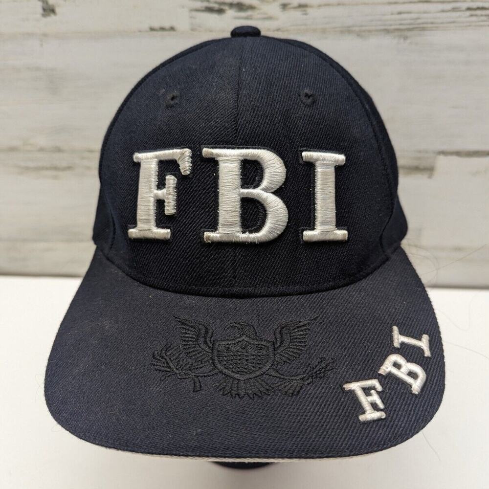 FBI Hat Adult‎ Strapback Black Baseball Cap Federal Bureau Of Investigation Seal